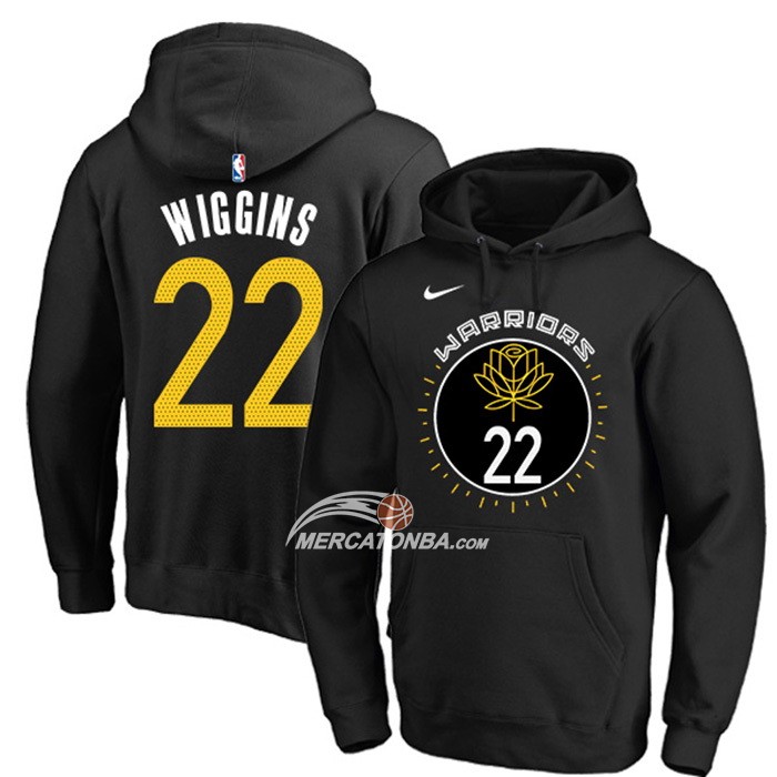 Felpas con Capucha Golden State Warriors Andrew Wiggins Citta 2022-23 Nero